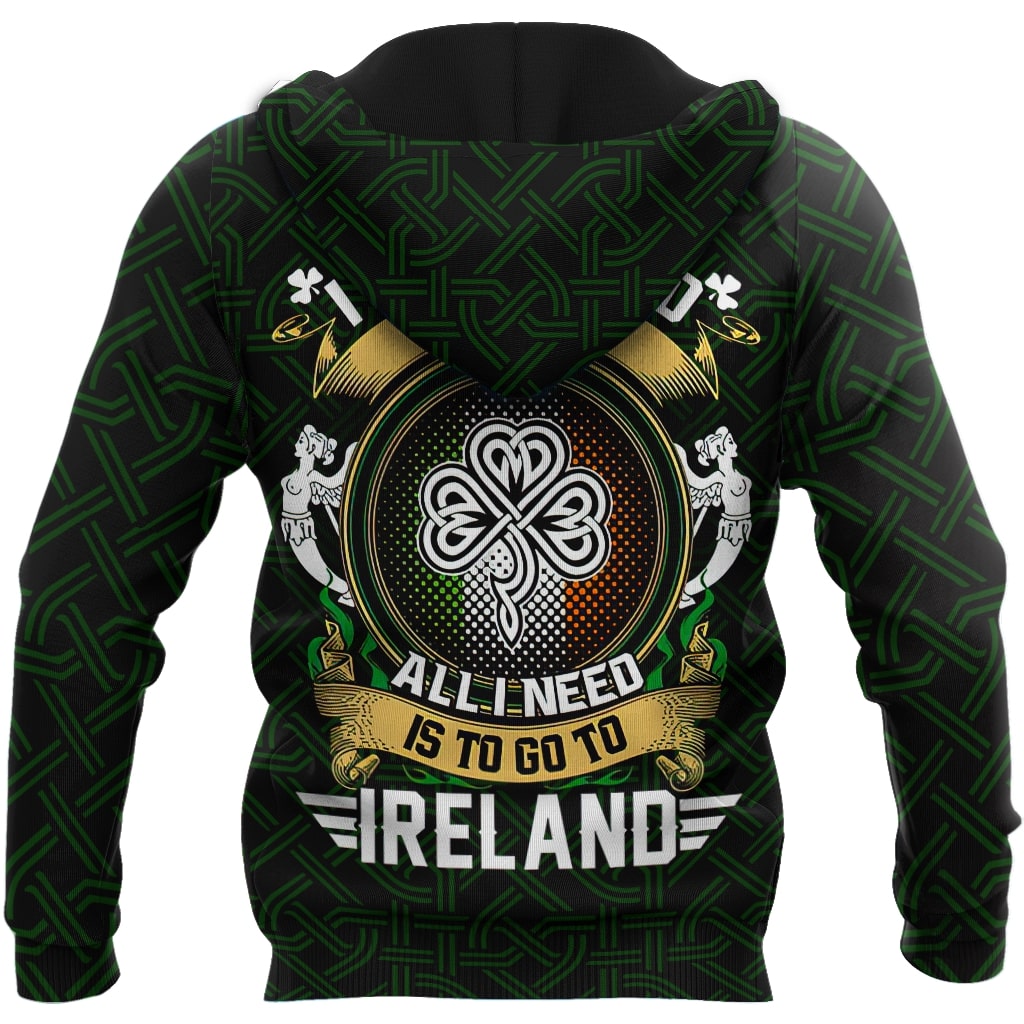 st patricks day the celtic cross irish full printing hoodie - back
