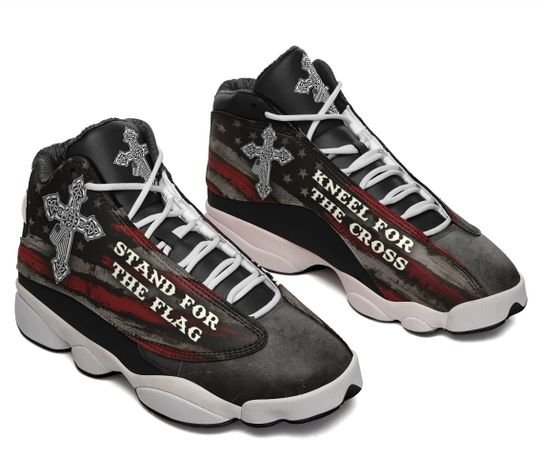 stand for the flag kneel for the cross all over printed air jordan 13 sneakers 4