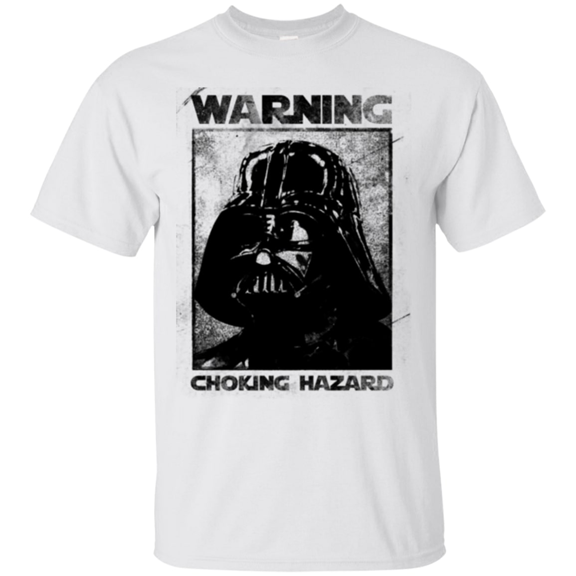 star wars darth vader warning choking hazard tshirt