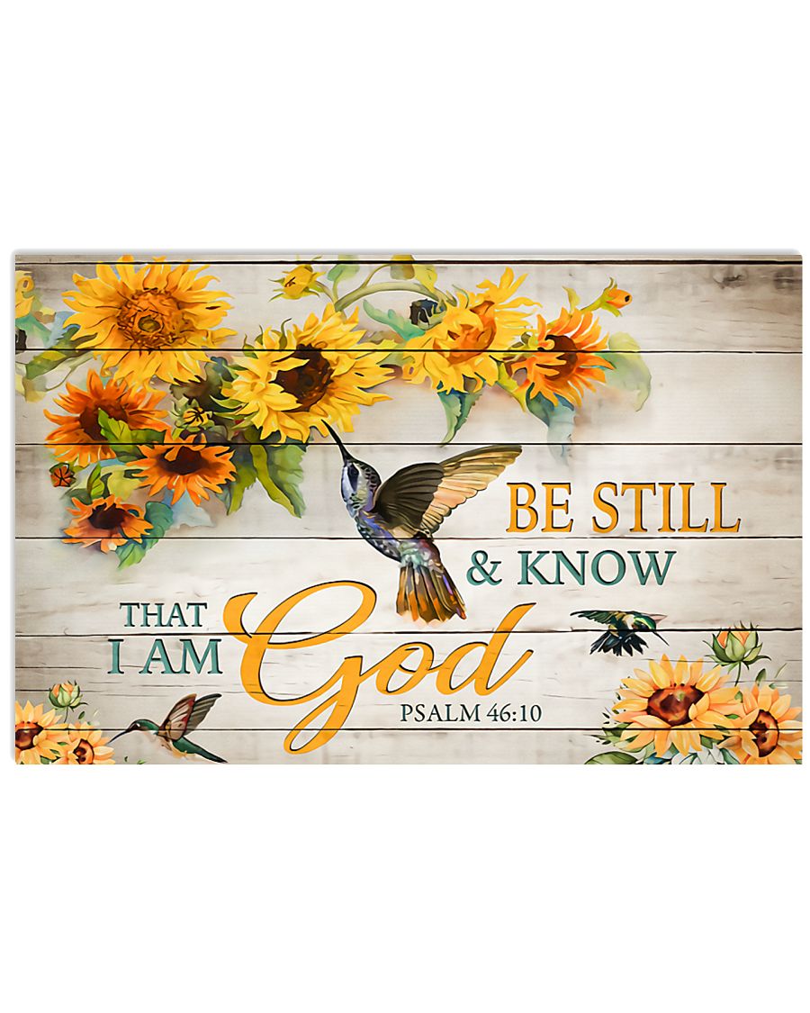 sunflower be still and know that i am God poster 1