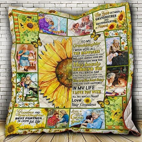sunflower to my granddaughter i wish you all the happiness love your grandma quilt 3