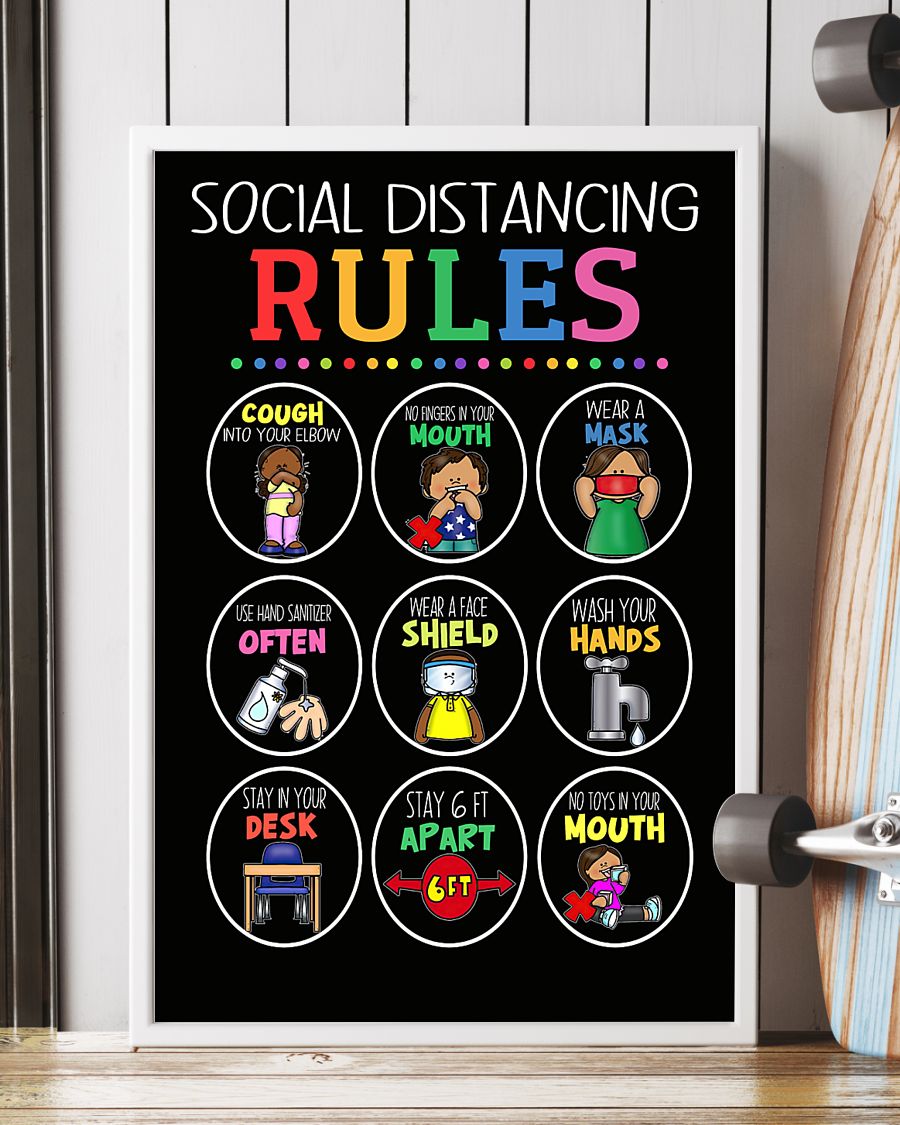teacher social distancing rules poster 4