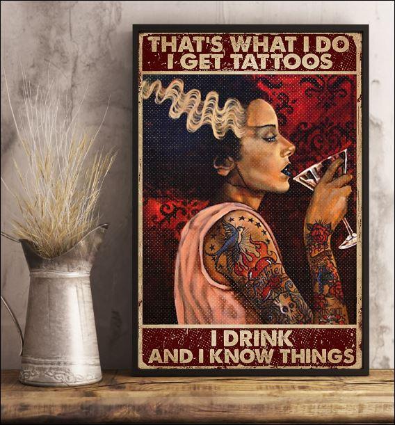 thats what i do i get tattoos i drink and i know things vintage poster 2