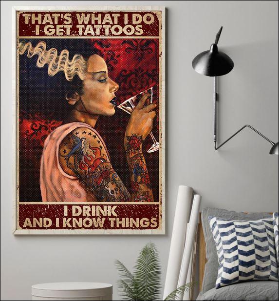 thats what i do i get tattoos i drink and i know things vintage poster 3