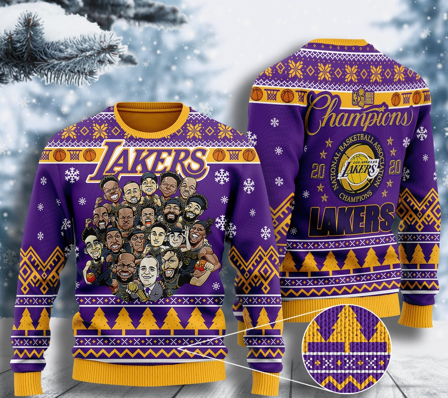 the champions los angeles lakers all over printed ugly christmas sweater 2 - Copy (3)