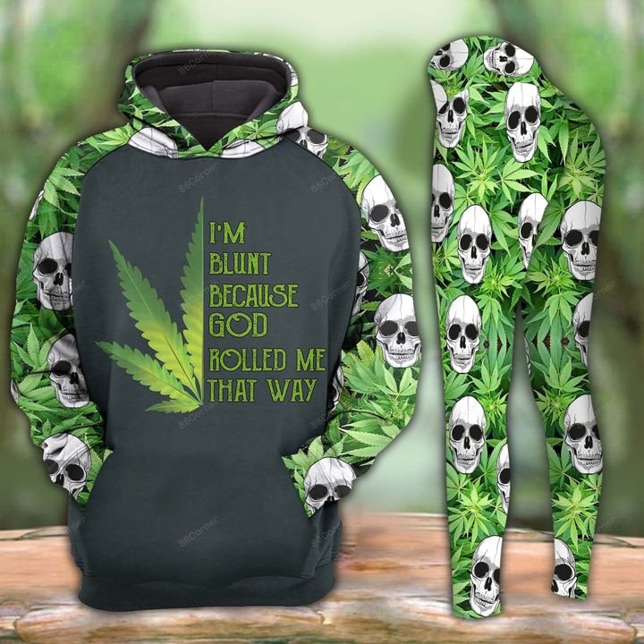 the dark skull with cannabis all over printed shirt 2