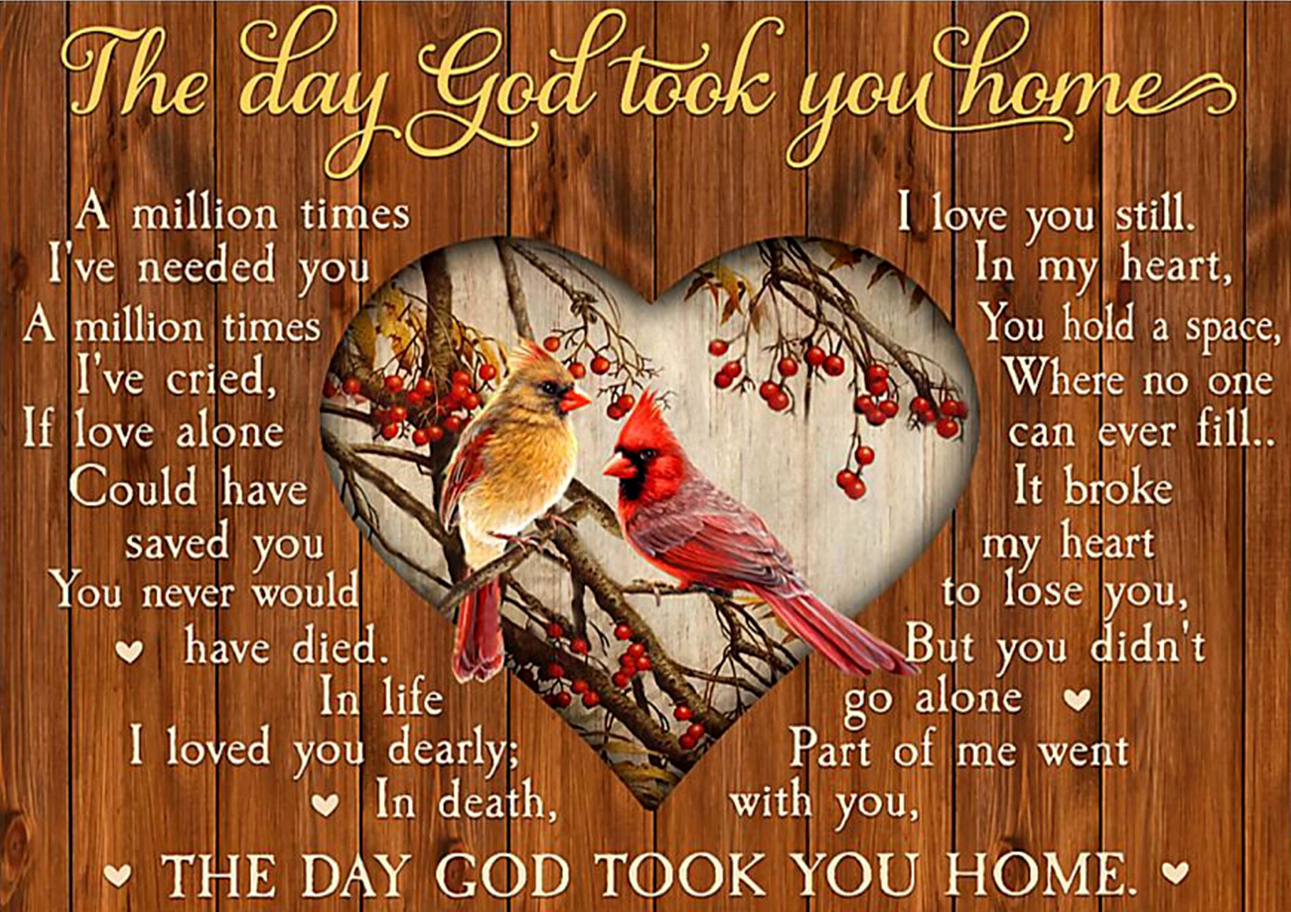 the day God took you home cardinalis cardinalis poster 1 - Copy (2)