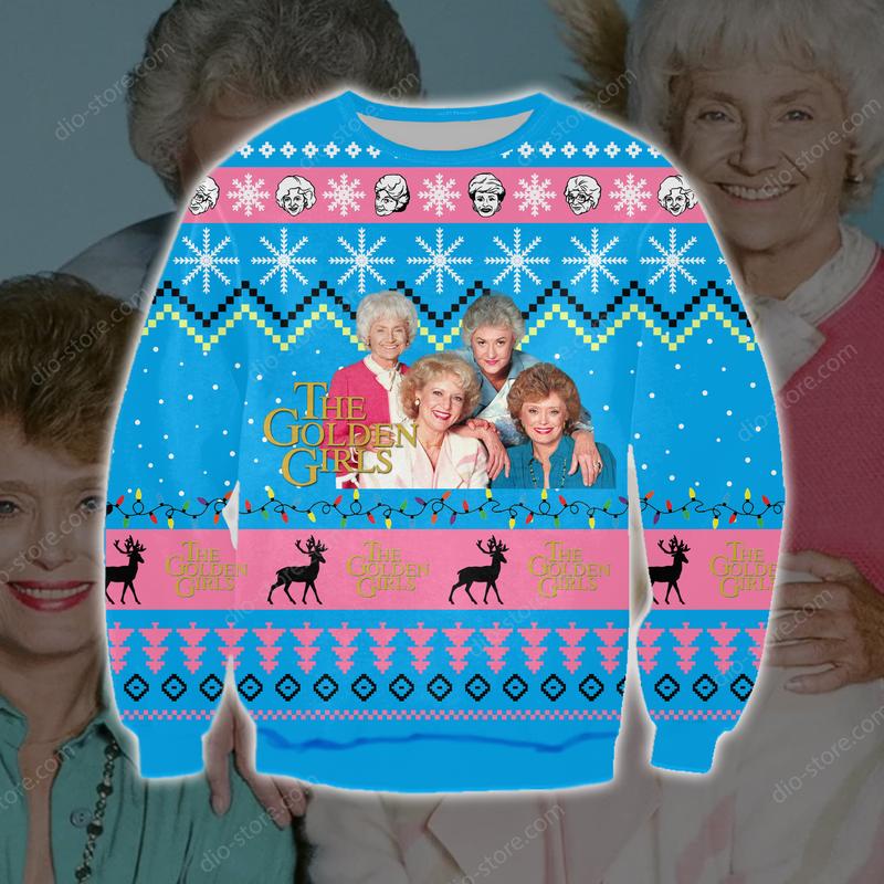 the golden girls full printing ugly christmas sweater 2