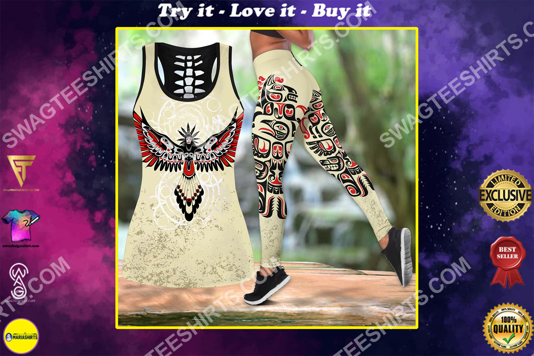 the haida culture all over printed set sports outfit - Copy (2)