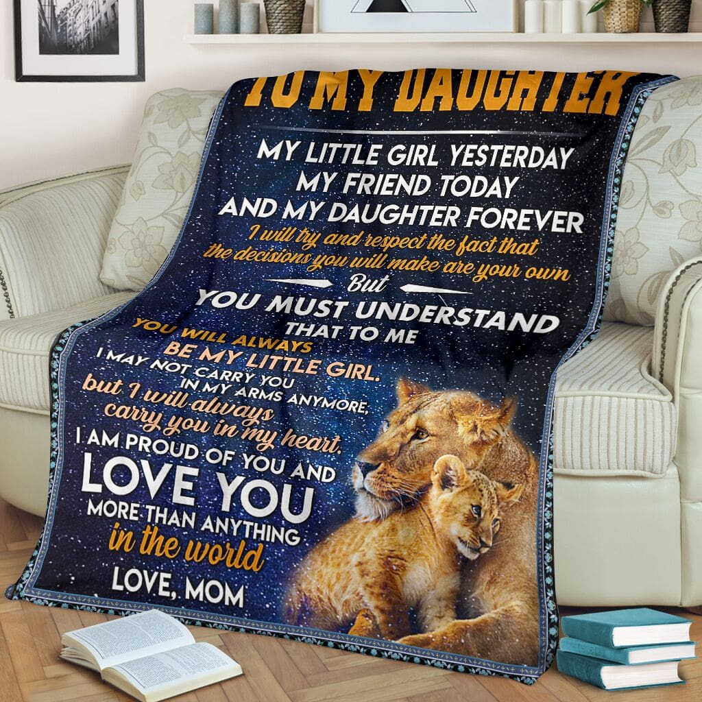 the lion to my daughter i am proud of you and love you full printing blanket 2