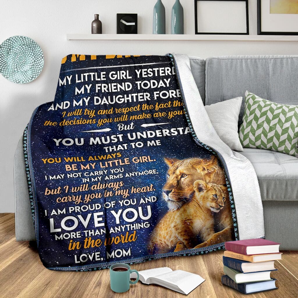 the lion to my daughter i am proud of you and love you full printing blanket 3