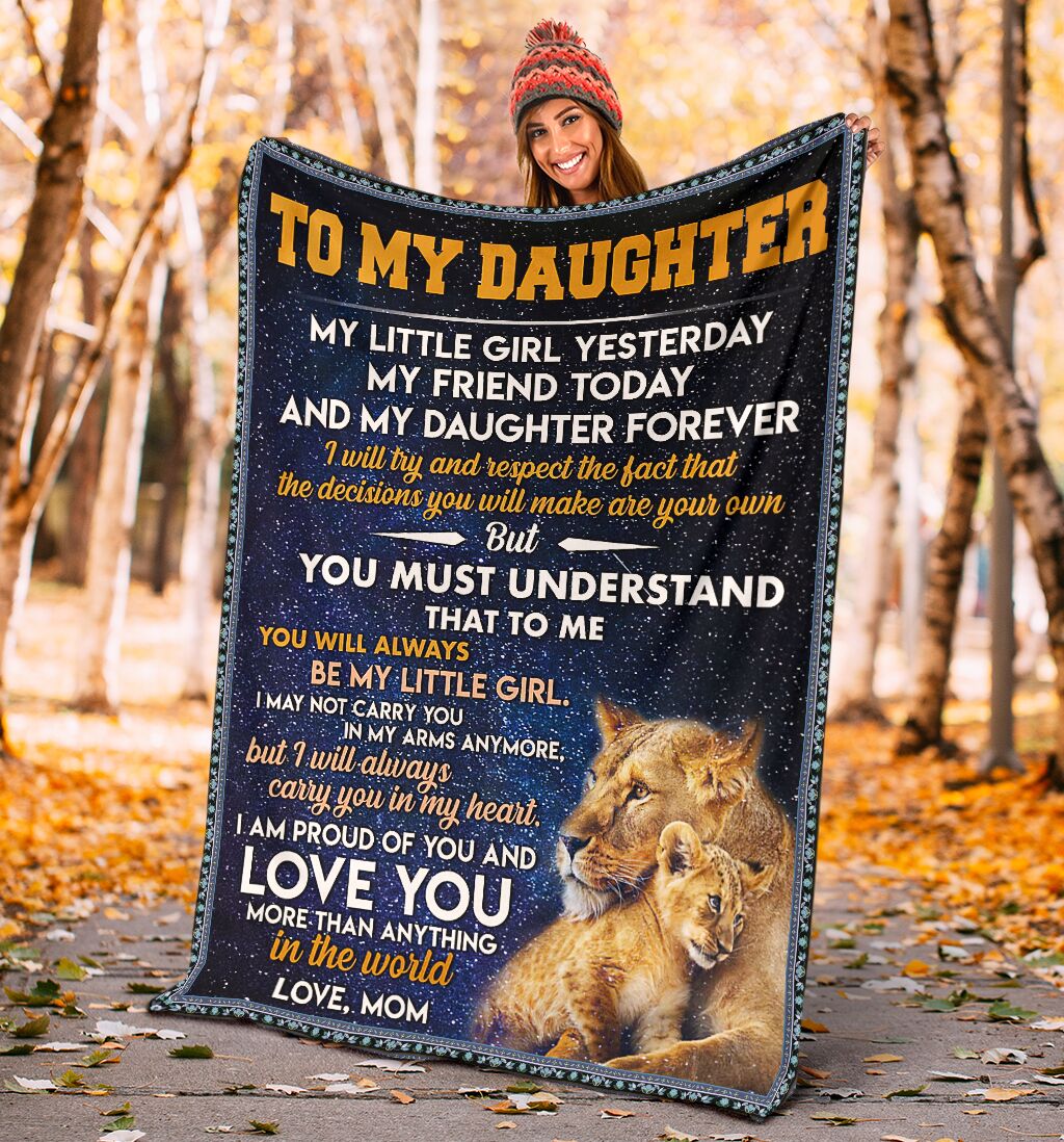 the lion to my daughter i am proud of you and love you full printing blanket 5