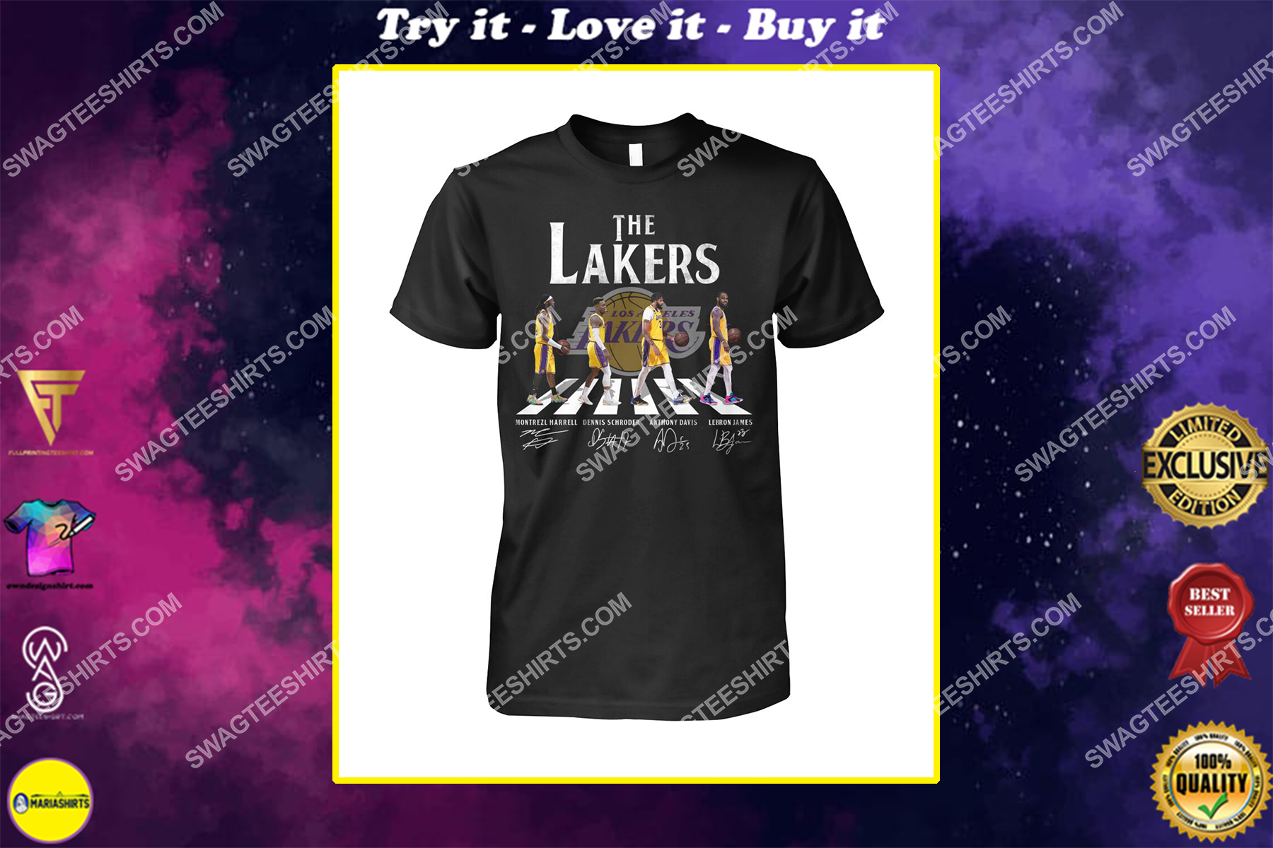 the los angeles lakers walking abbey road shirt