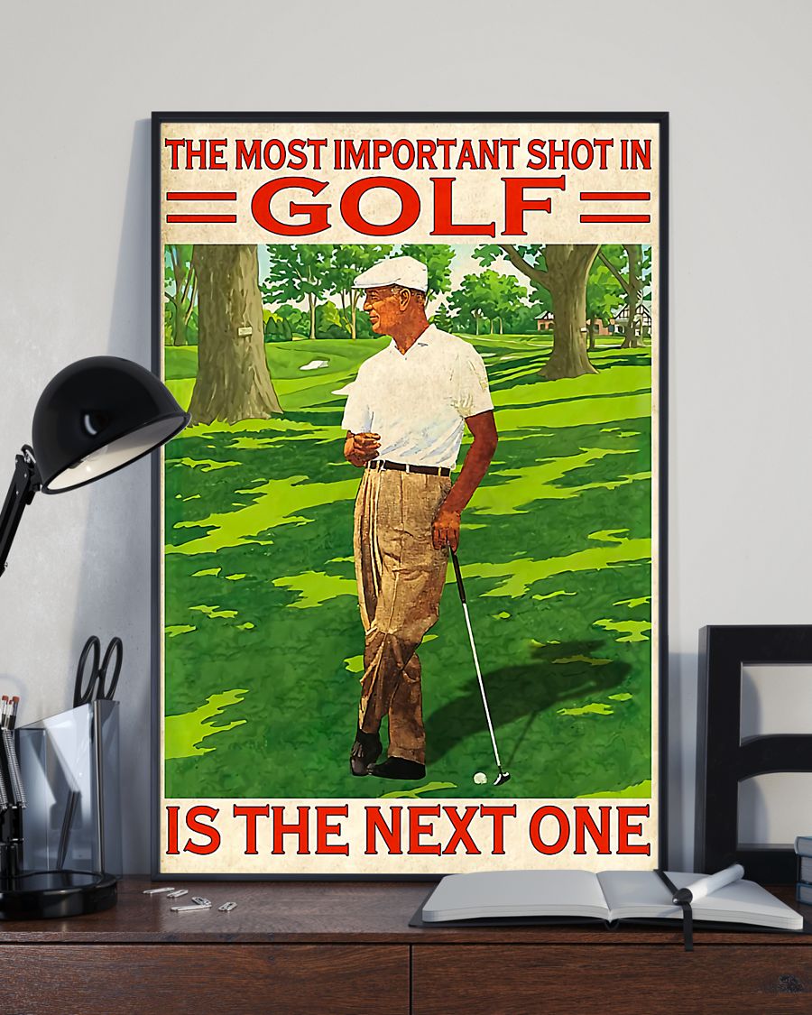 the most important shot in golf is the next one retro poster 2
