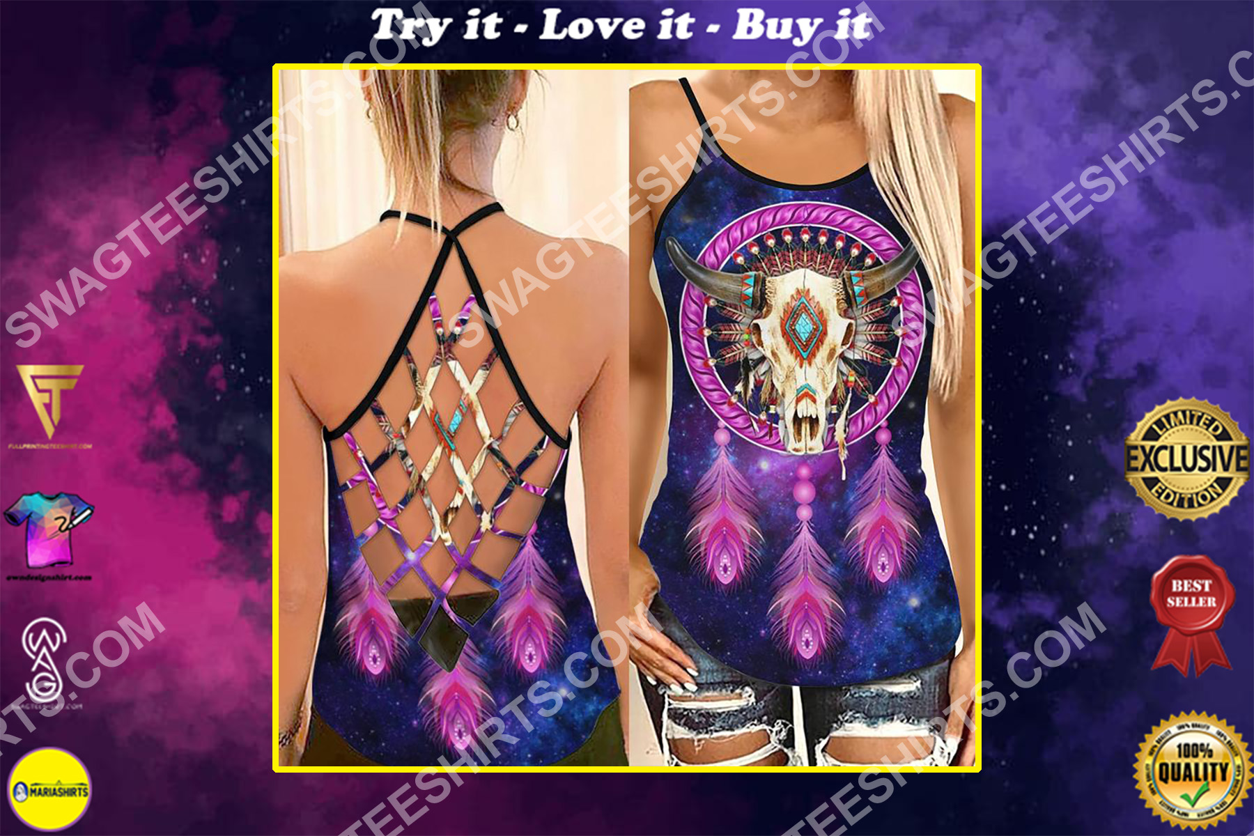 the native americans symbols strappy back tank top
