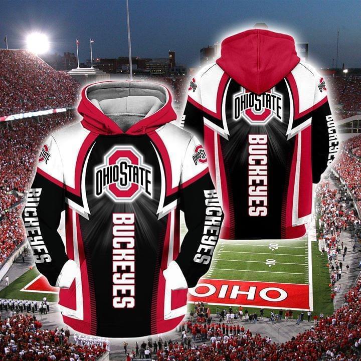 the ohio state buckeyes football team full over printed hoodie 1