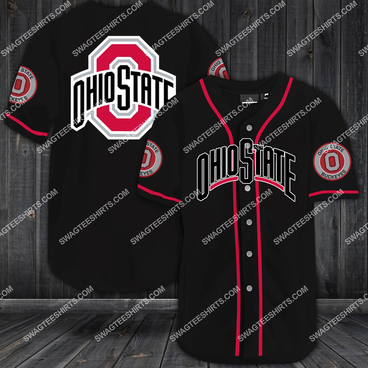 the ohio state buckeyes football team full printing baseball jersey 1(1) - Copy