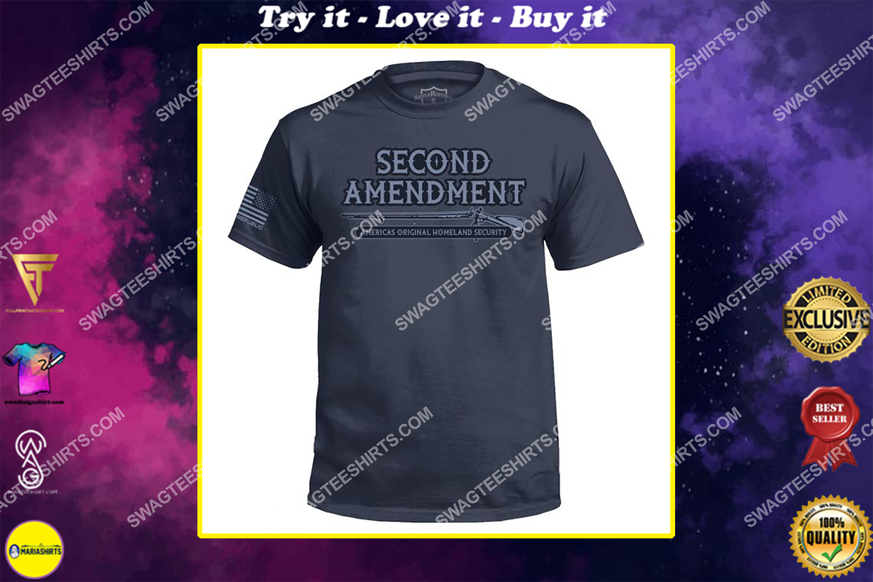 the second amendment america's original homeland security shirt
