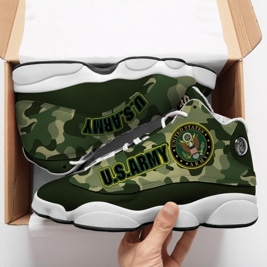 the united states army camo all over printed air jordan 13 sneakers 5