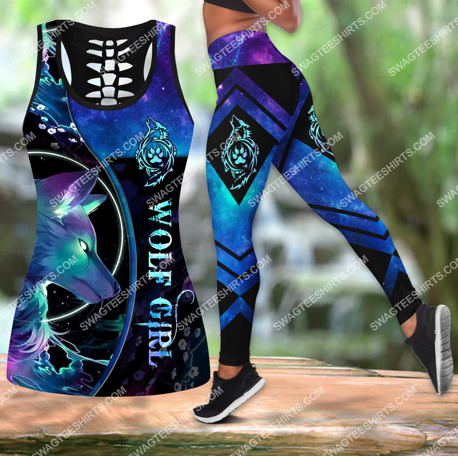 the wolf girl all over printed set sports outfit 3 - Copy (2)