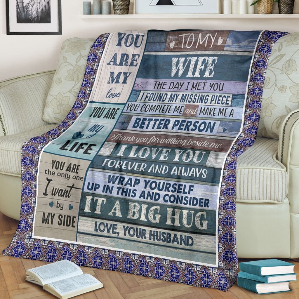 to my wife you are the only one i want by my side full printing blanket 2