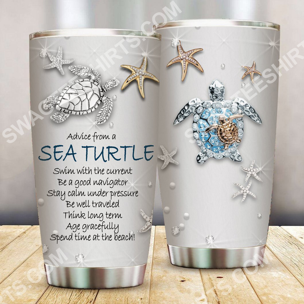 treasures and sea turtle all over printed stainless steel tumbler 2(1) - Copy