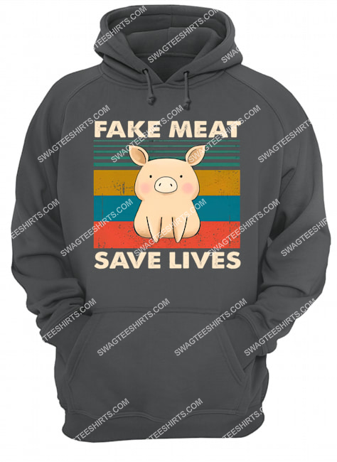 vegan pig fake meat save lives save animals hoodie 1