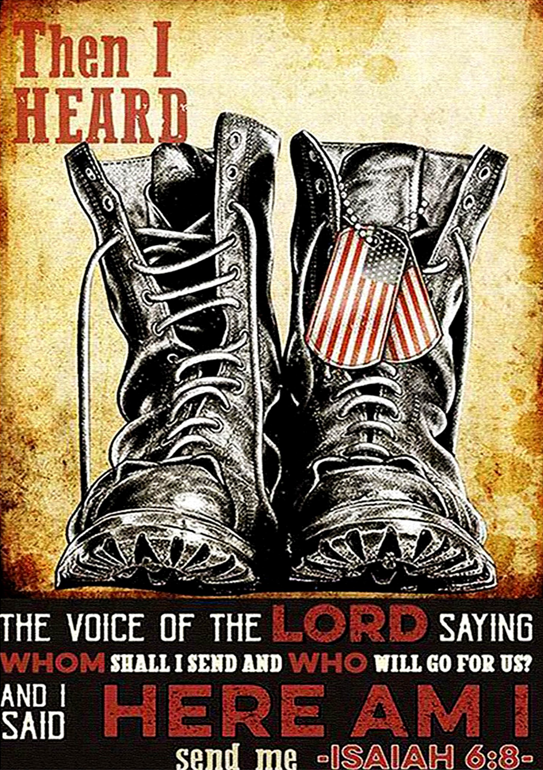 veteran boots then i heard the voice of the Lord poster 1