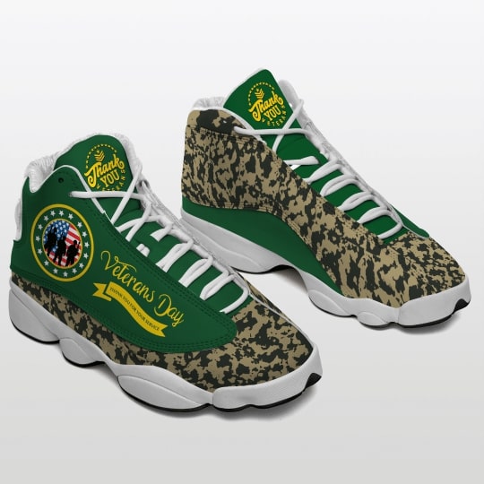 veterans day thank you for your service camo air jordan 13 shoes 4