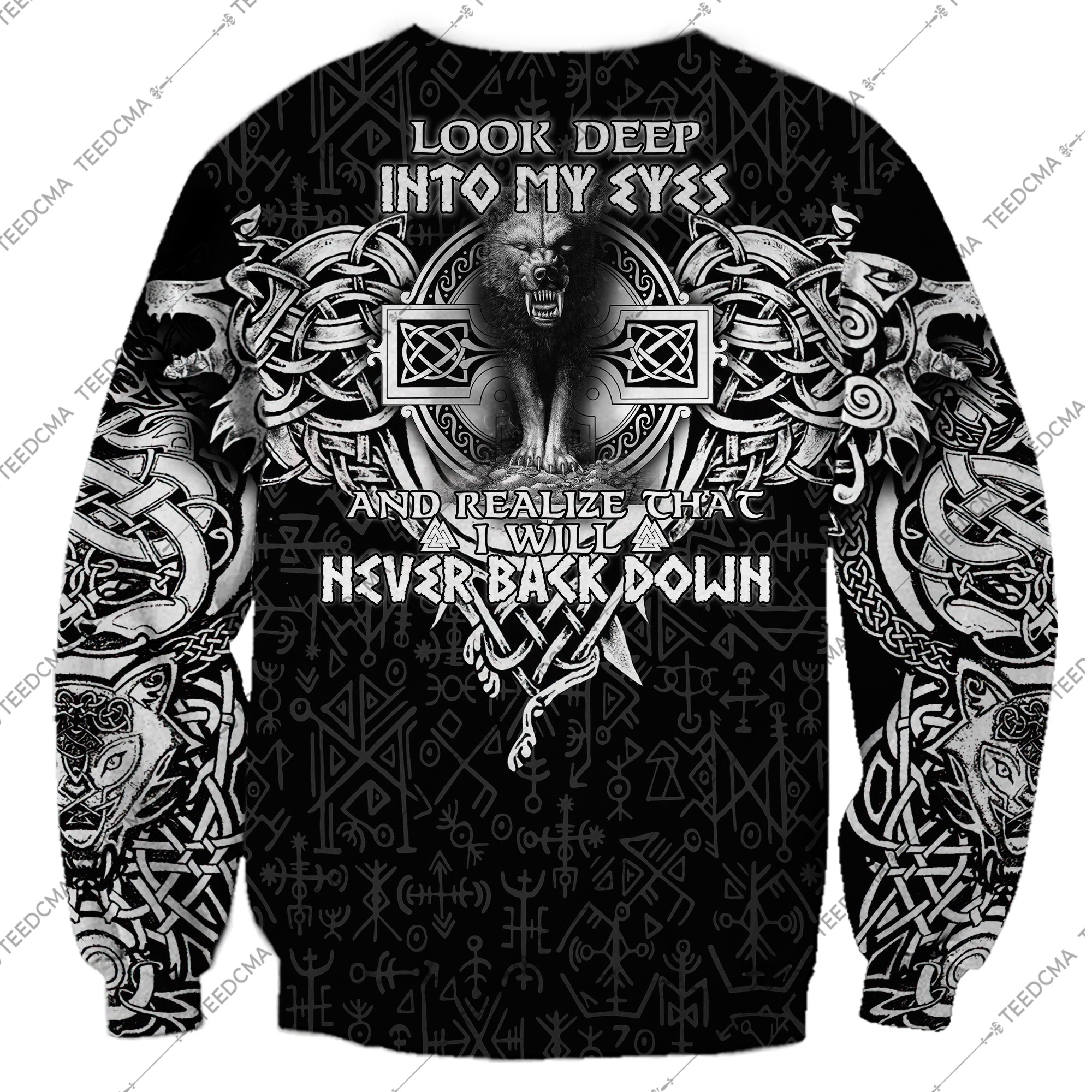 viking fenrir wolf tattoo all over printed sviking fenrir wolf tattoo all over printed sweatshirt - backweatshirt - back