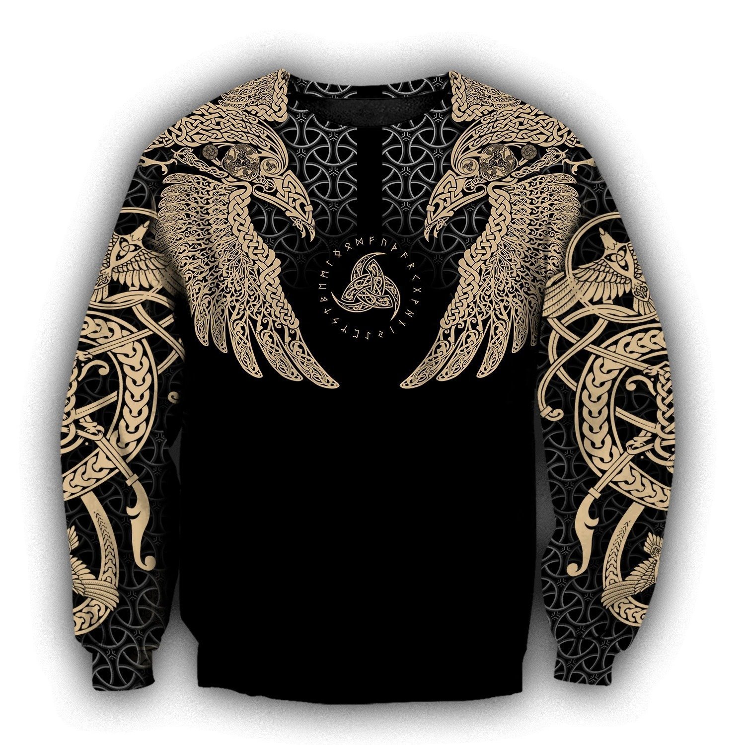 viking muninn tattoo all over printed sweatshirt