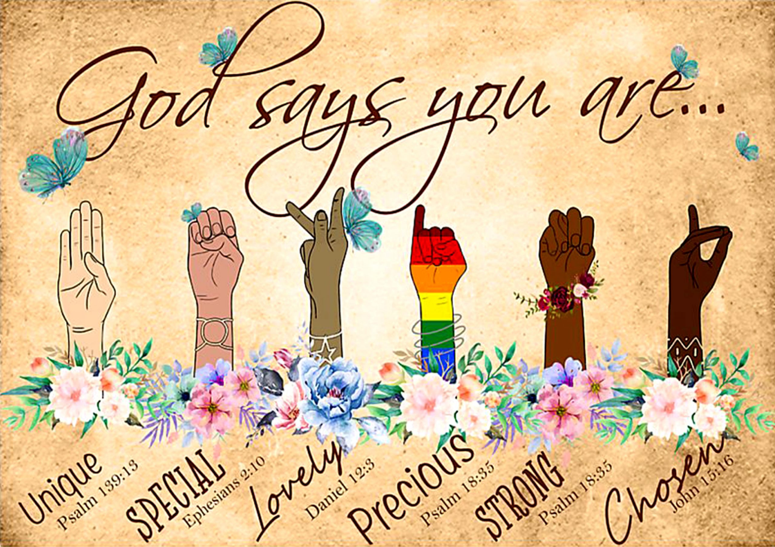 vintage God says you are poster 1 - Copy