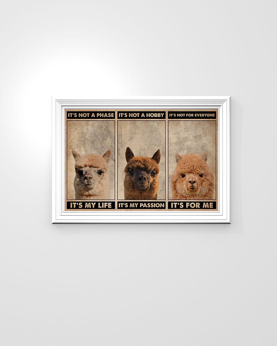 vintage alpaca its not a phase it my life its not a hobby its my passion poster 5