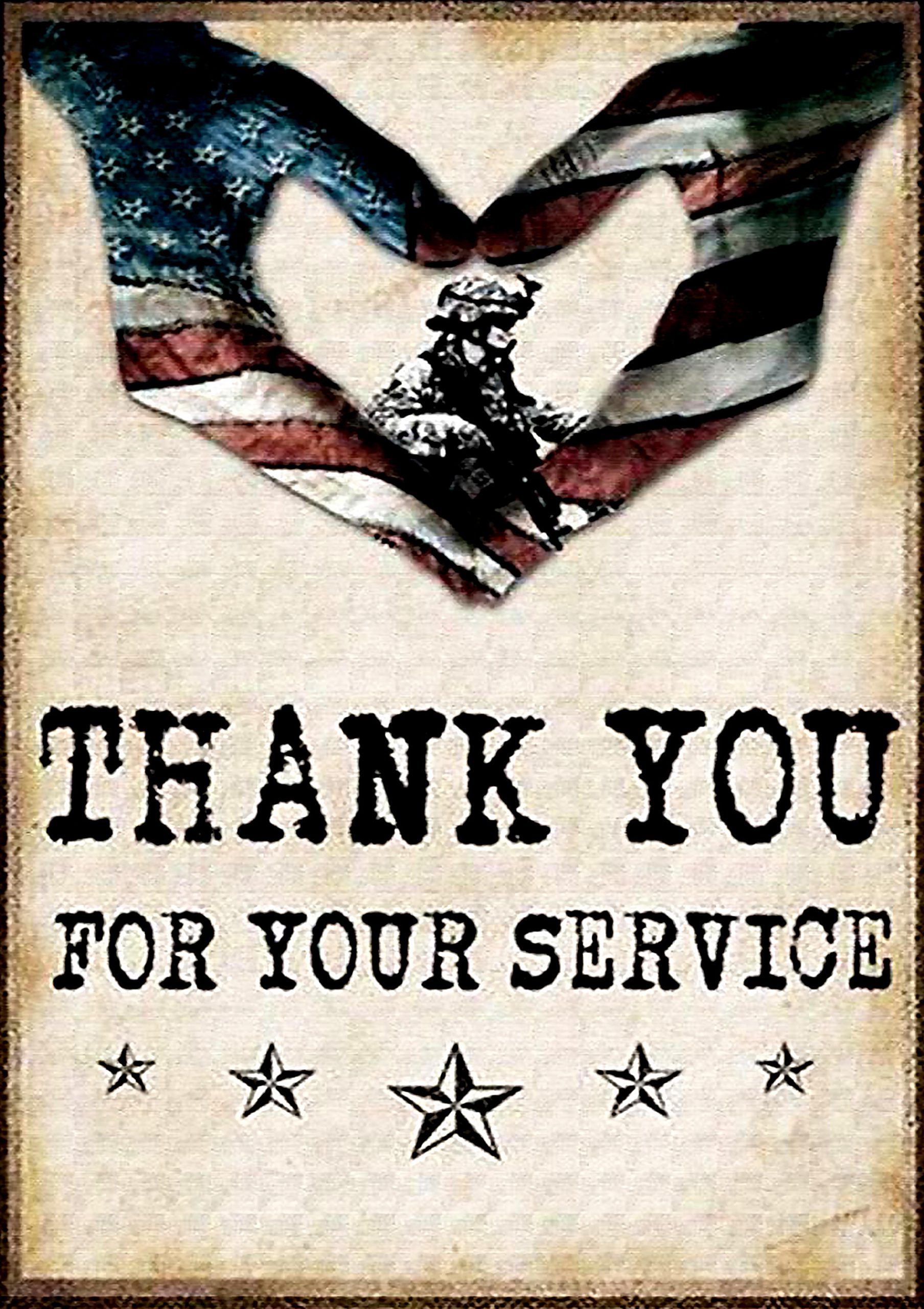 vintage american flag veteran thank you for your service poster 1 - Copy (3)