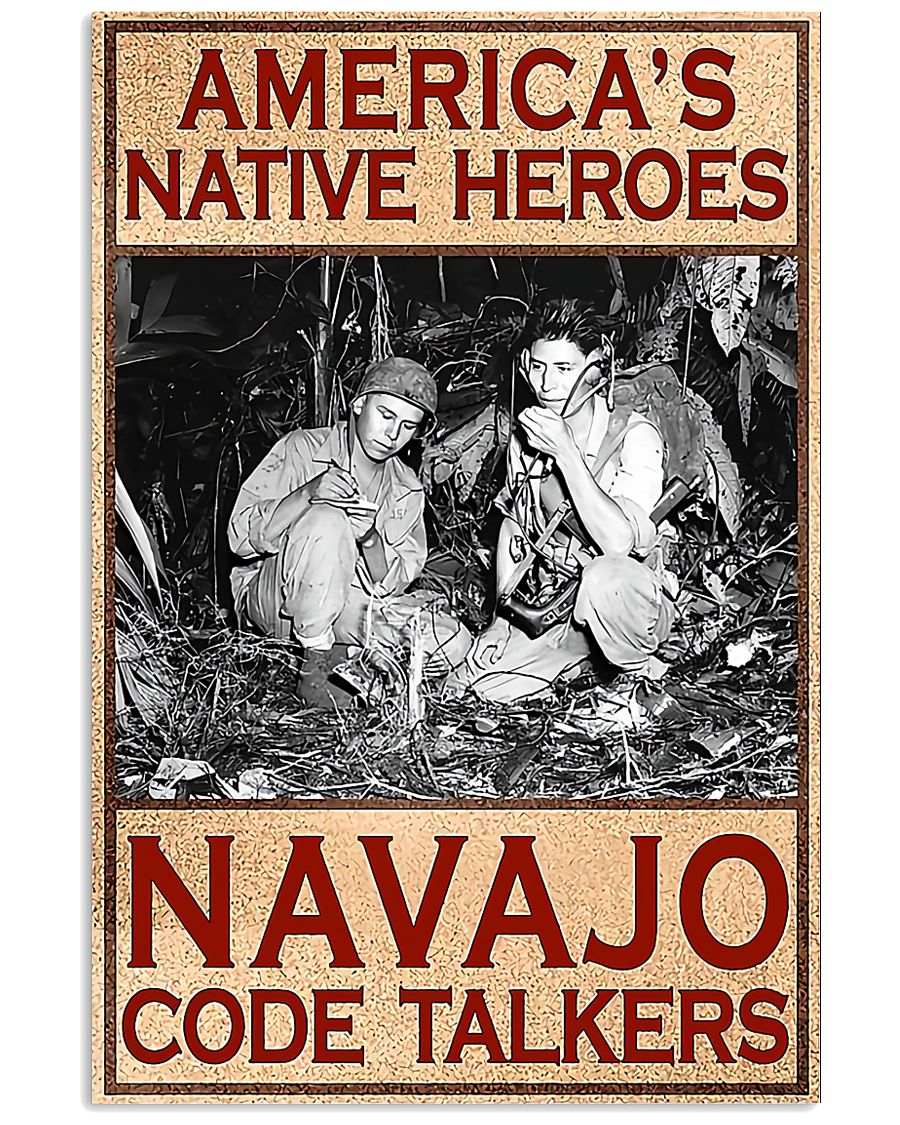 vintage americans native heroes navajo code talkers poster 1