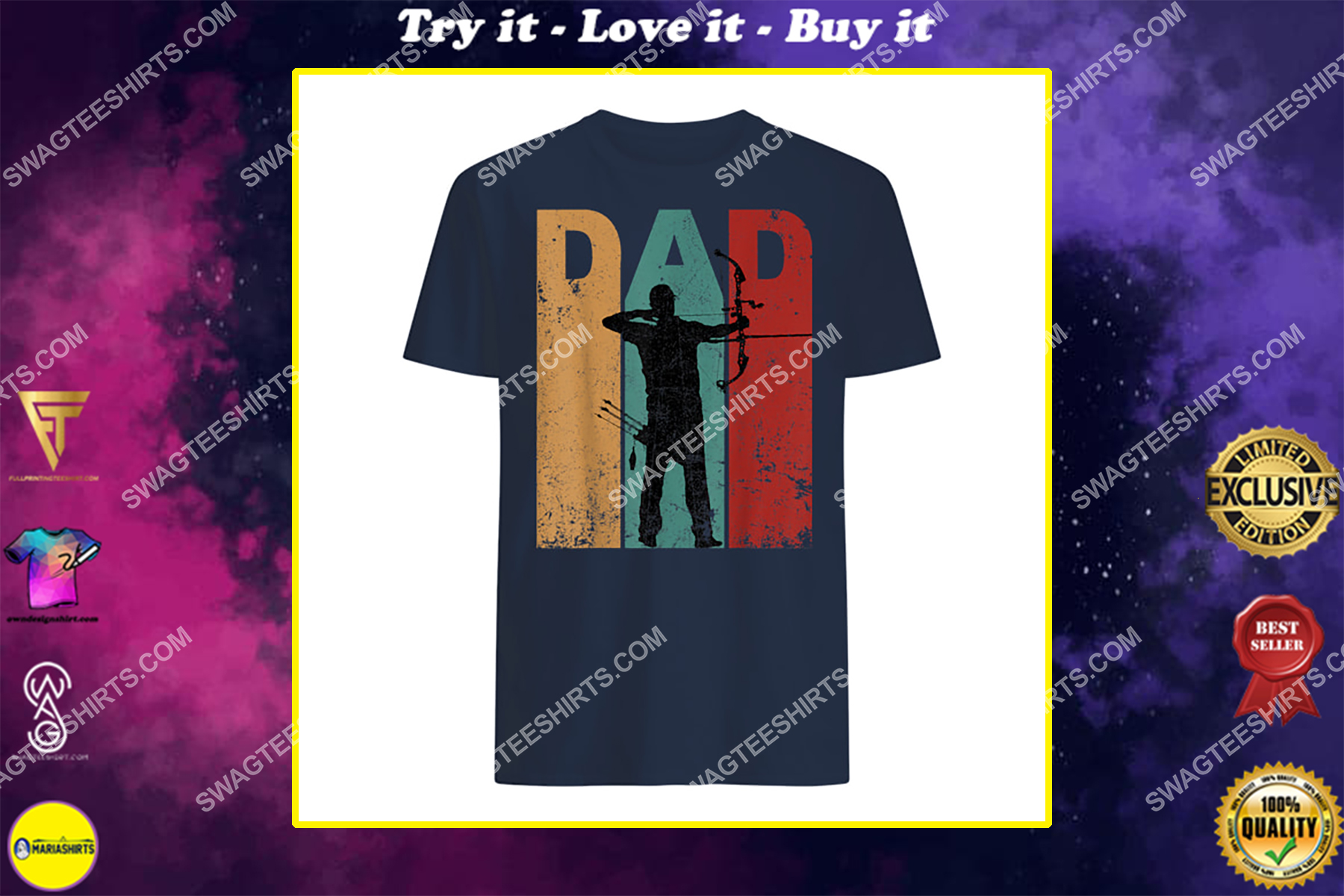 vintage archery dad 4th of july gift archer shirt