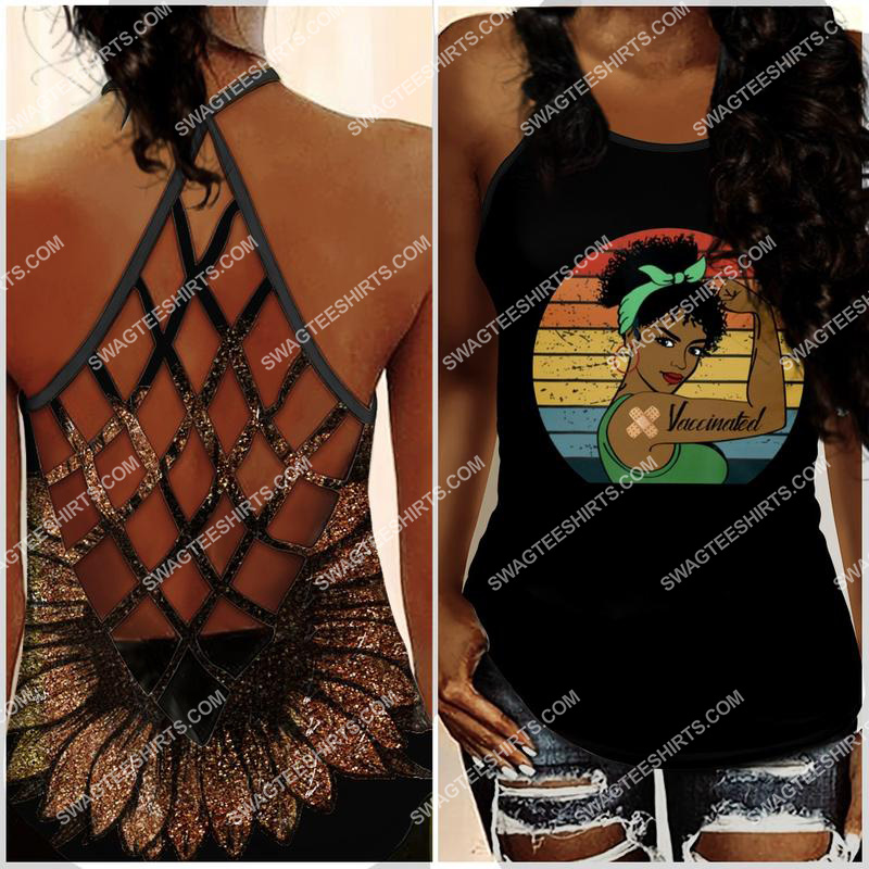vintage black girl vaccinated all over printed strappy back tank top 1 - Copy (2)