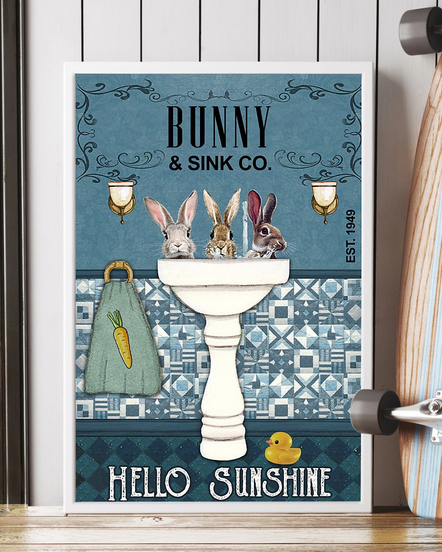 vintage bunny and sink co hello sunshine poster 3
