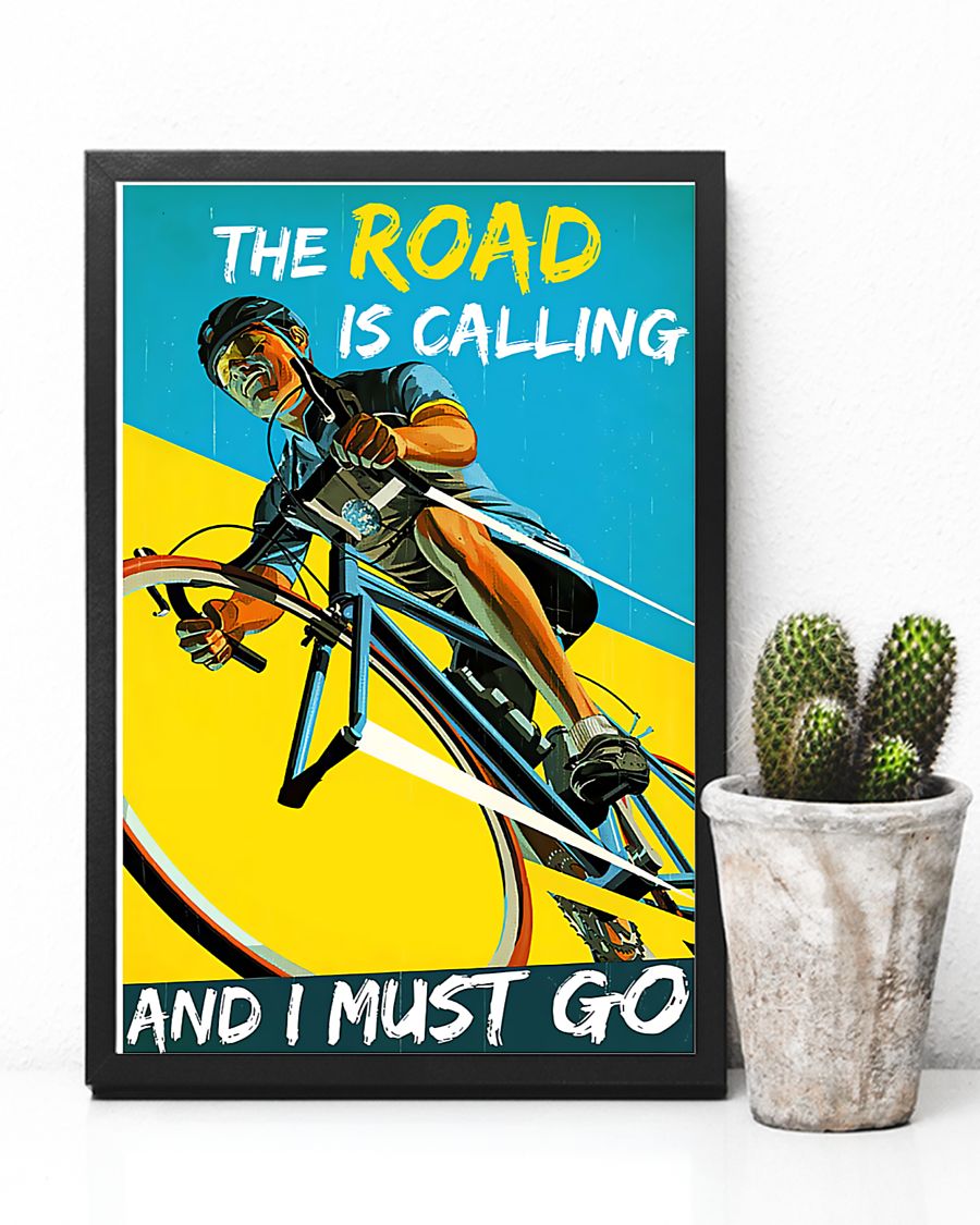 vintage cycling the road is calling and i must go poster 3