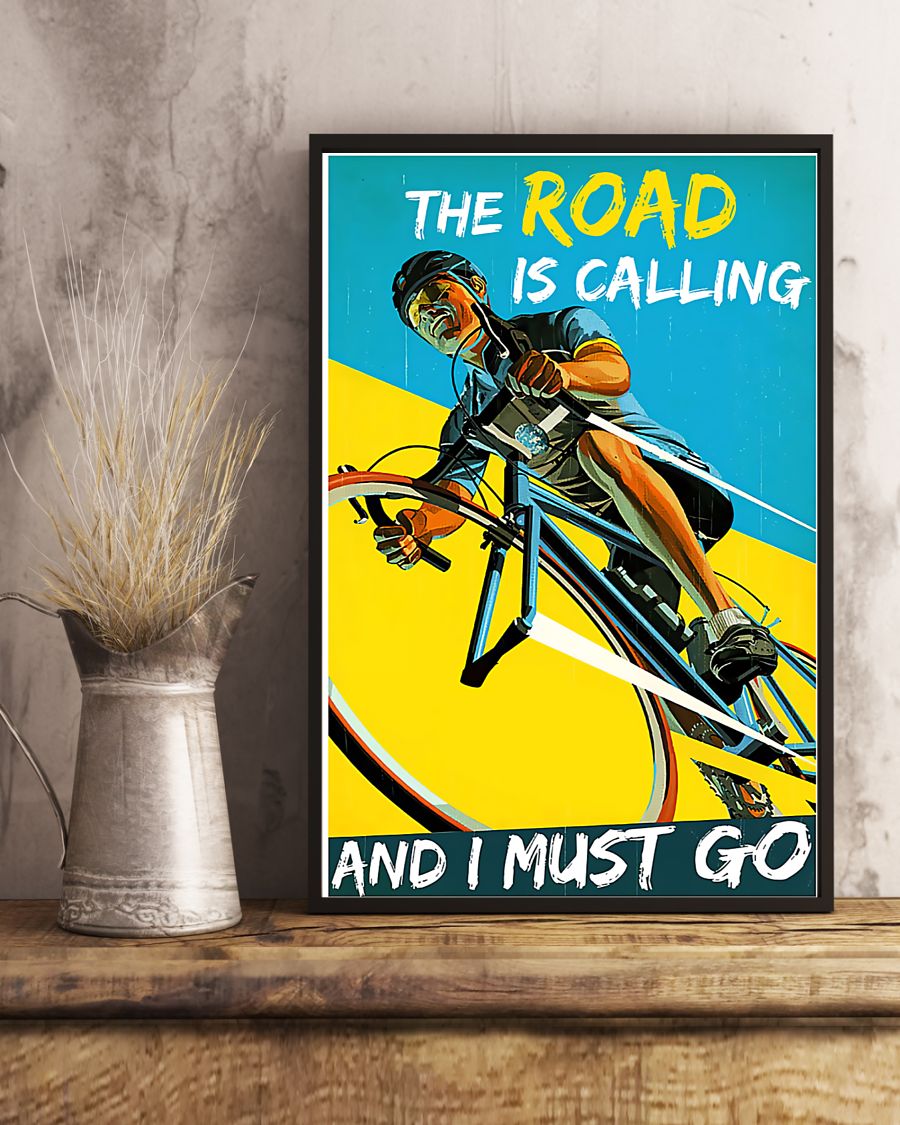 vintage cycling the road is calling and i must go poster 5