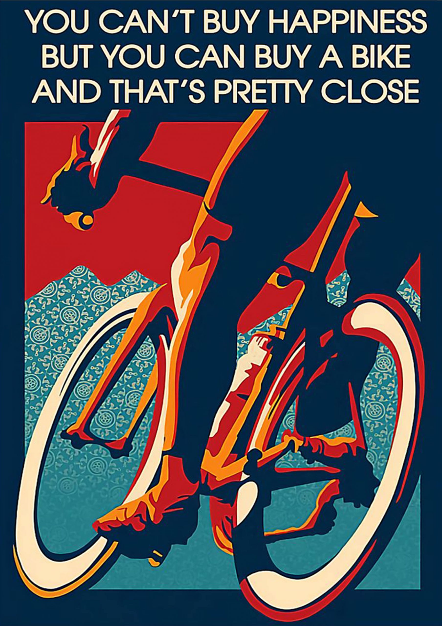vintage cycling you cant buy happiness but you can buy a bike poster 1 - Copy (2)