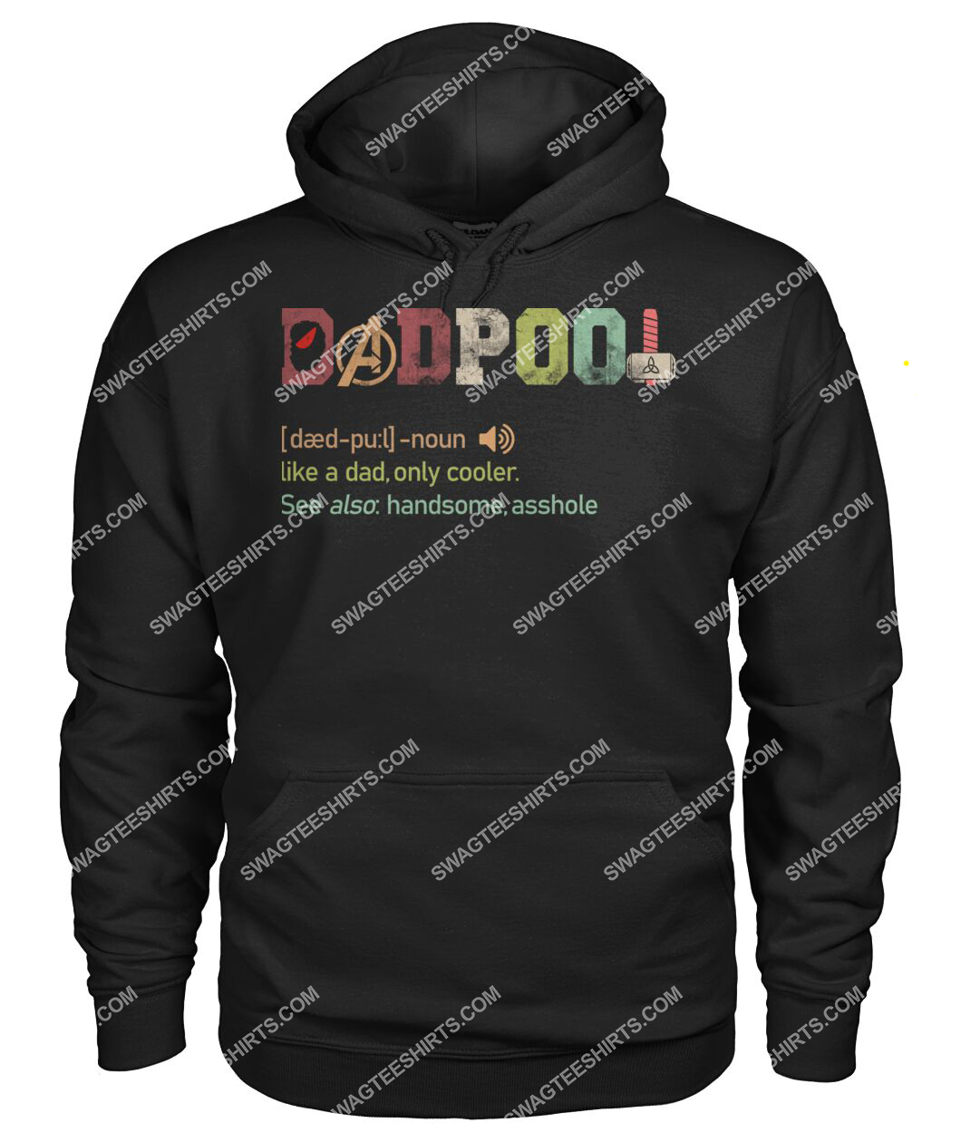 vintage dadpool deadpool fathers day hoodie 1