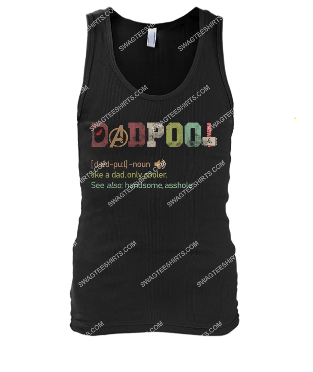 vintage dadpool deadpool fathers day tank top 1