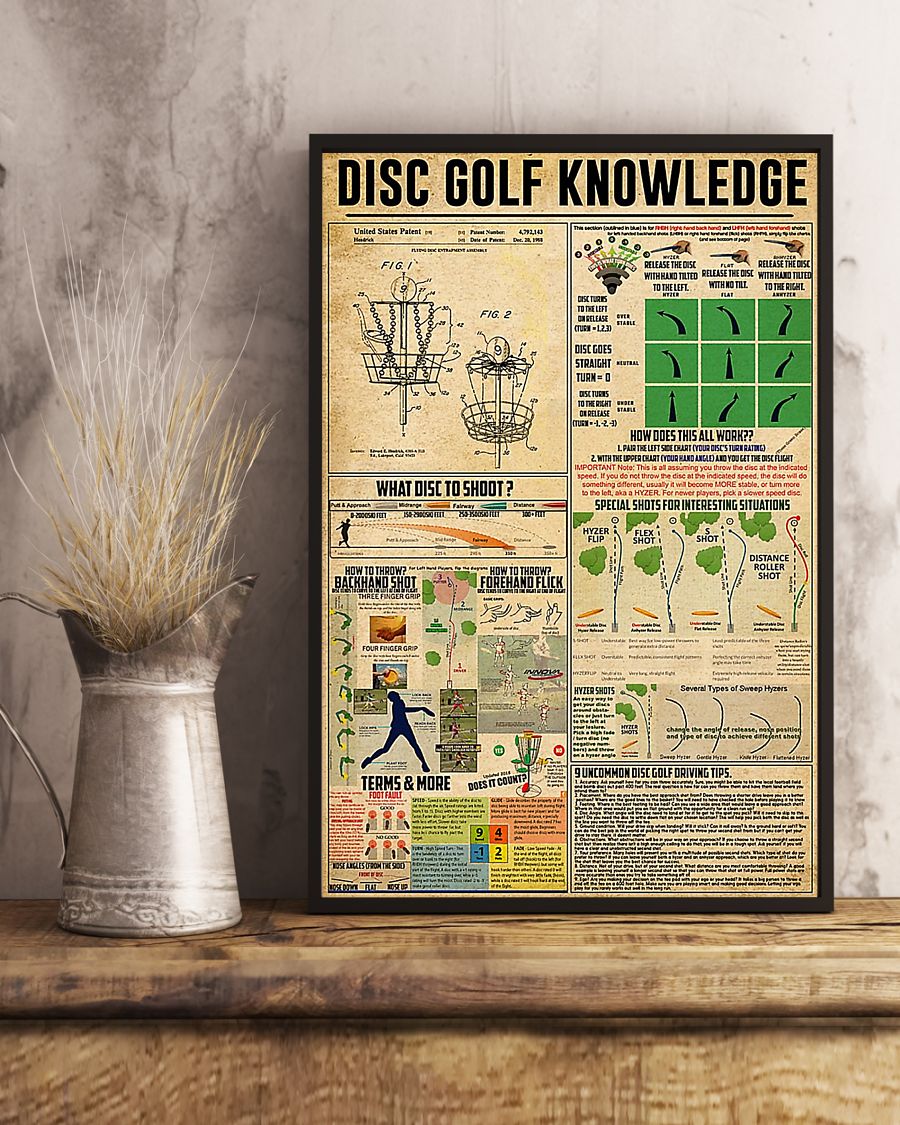 vintage disc golf knowledge poster 2