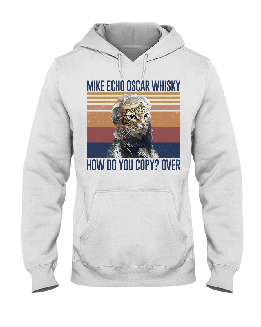 vintage flying cat mike echo oscar whisky how do you copy over hoodie