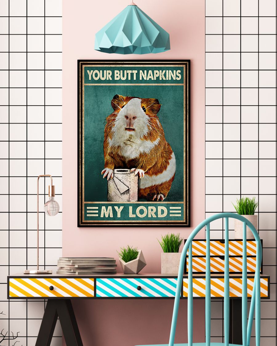 vintage guinea pig your butt napkins my lord poster 4