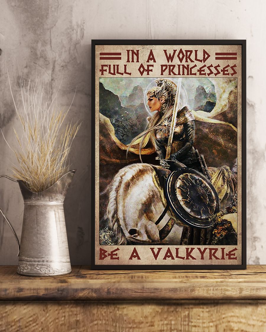 vintage in a world full of princesses be a valkyrie poster 4