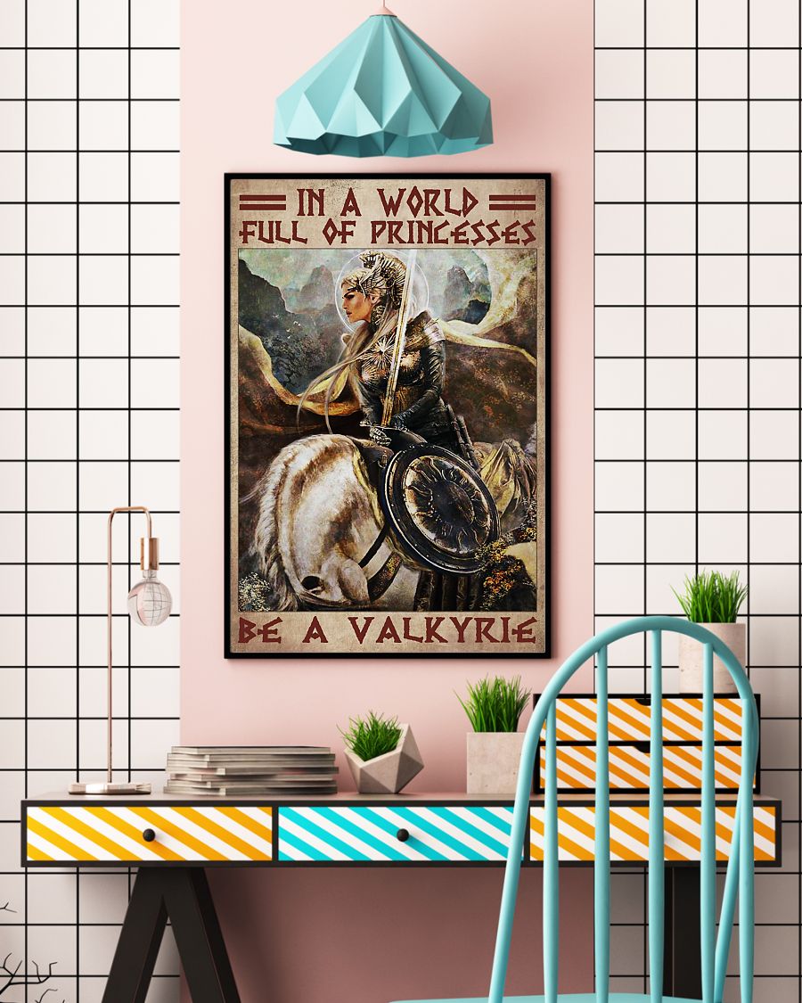 vintage in a world full of princesses be a valkyrie poster 5