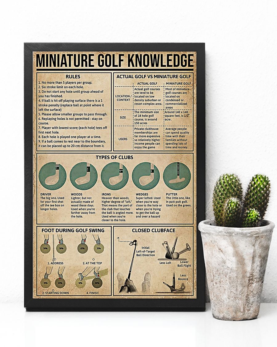 vintage miniature golf knowledge poster 2