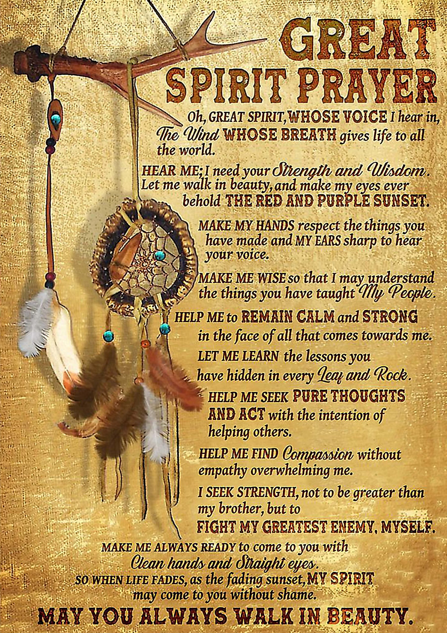 vintage native american culture great spirit prayer poster 1 - Copy (2)